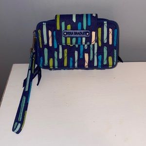 Vera Bradley wallet- Navy, green, and blue